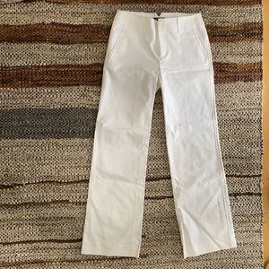 White size 2 Ralph Lauren straight leg dress pants